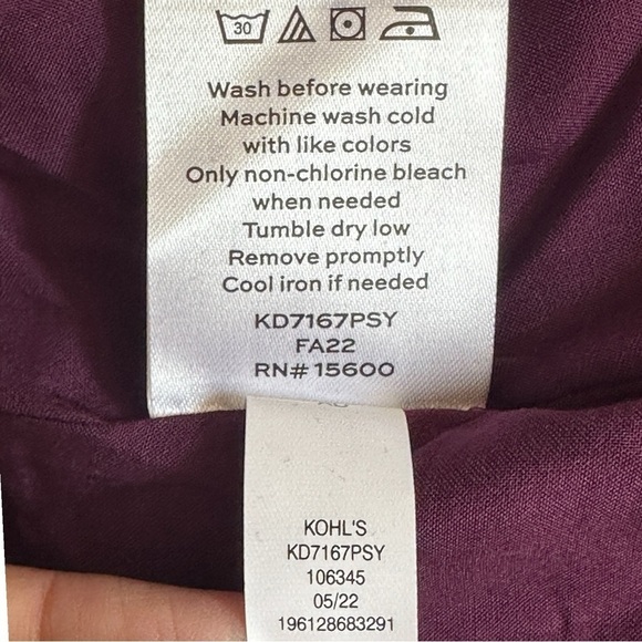 Draper James RSVP NWT XXL Purple Floral Smocked Chiffon Dress L/S Metallic - Picture 12 of 12